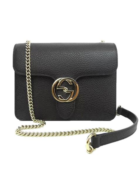 gucci interlocking woc black|Black Textured Leather GG Marmont Mini Chain Bag .